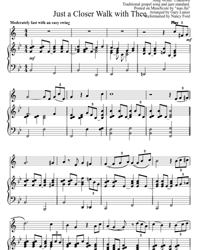 Just A Closer Walk With Thee preview