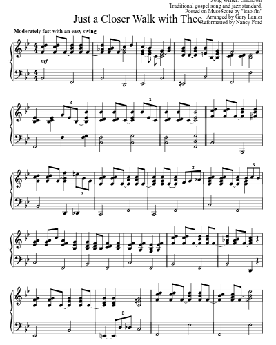 Just A Closer Walk With Thee (Piano Accompaniment) preview
