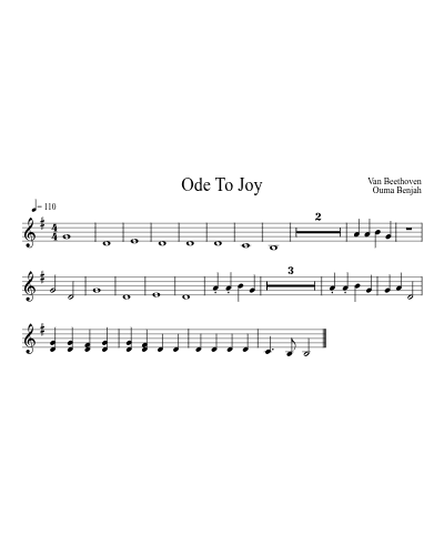 Ode To Joy (Violin 2) preview